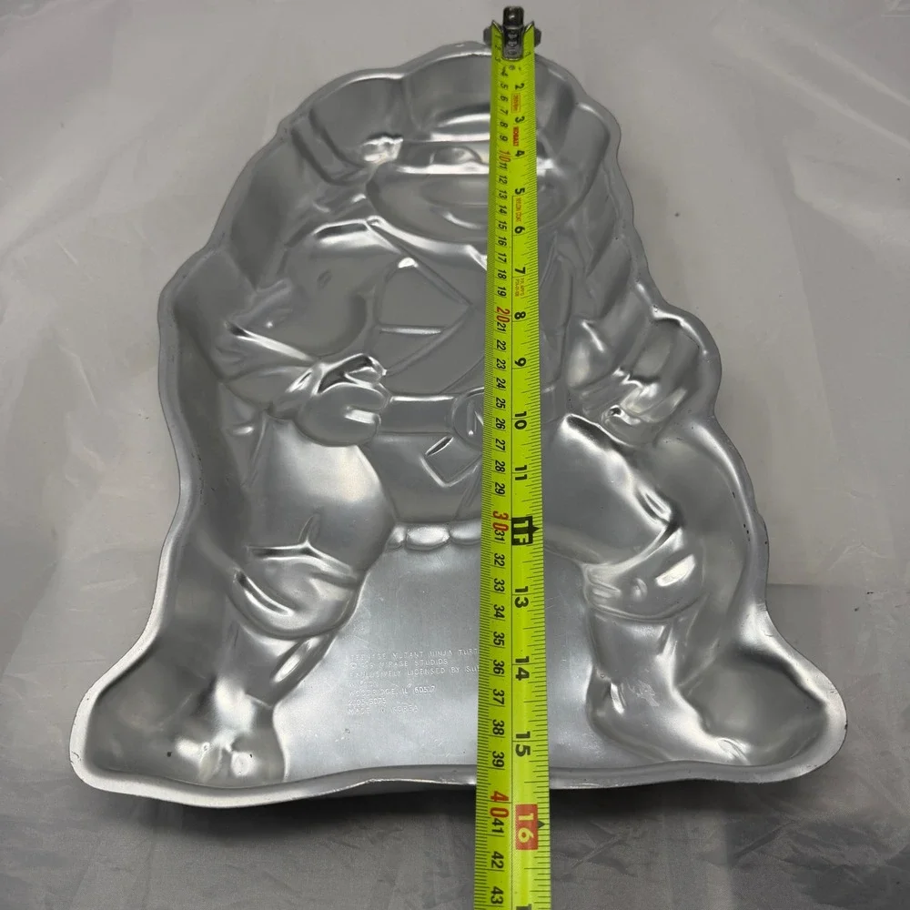 Vintage 1989 Wilton TMNT Michelangelo Cake Pan 2105-3075 Aluminum Ninja Turtles